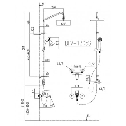 cay-sen-tam-nong-lanh-inax-bfv-1305s
