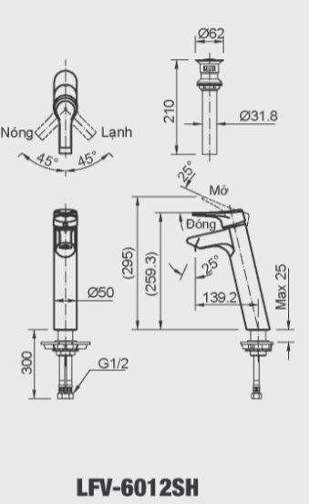 voi-lavabo-nong-lanh-inax-lfv-6012sh