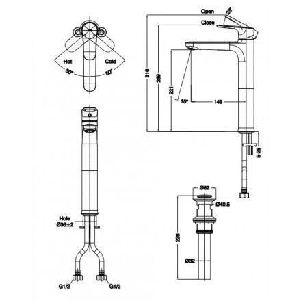 voi-lavabo-nong-lanh-inax-lfv-1402sh