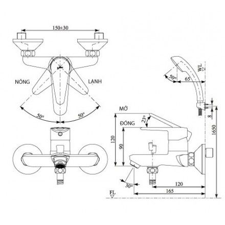 voi-sen-tam-nong-lanh-inax-bfv-1103s