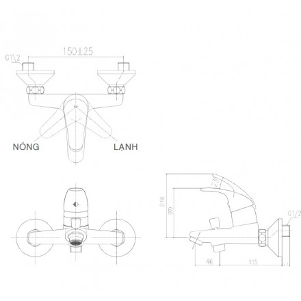 voi-sen-tam-nong-lanh-inax-bfv-1303s-4c