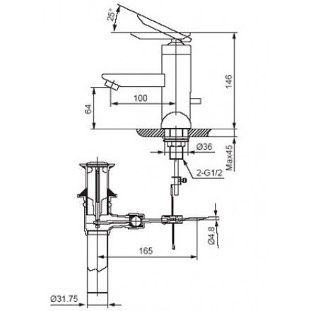 voi-lavabo-nong-lanh-inax-lfv-4000s