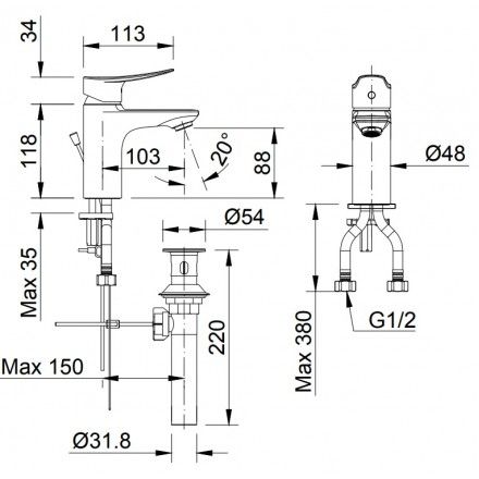 voi-lavabo-nong-lanh-inax-lfv-502s