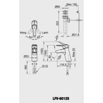 voi-lavabo-nong-lanh-inax-lfv-6012s