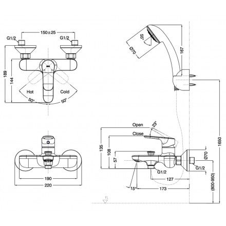 voi-sen-tam-nong-lanh-inax-bfv-1403s-4c