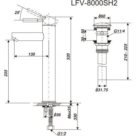 voi-lavabo-nong-lanh-inax-lfv-8000sh2