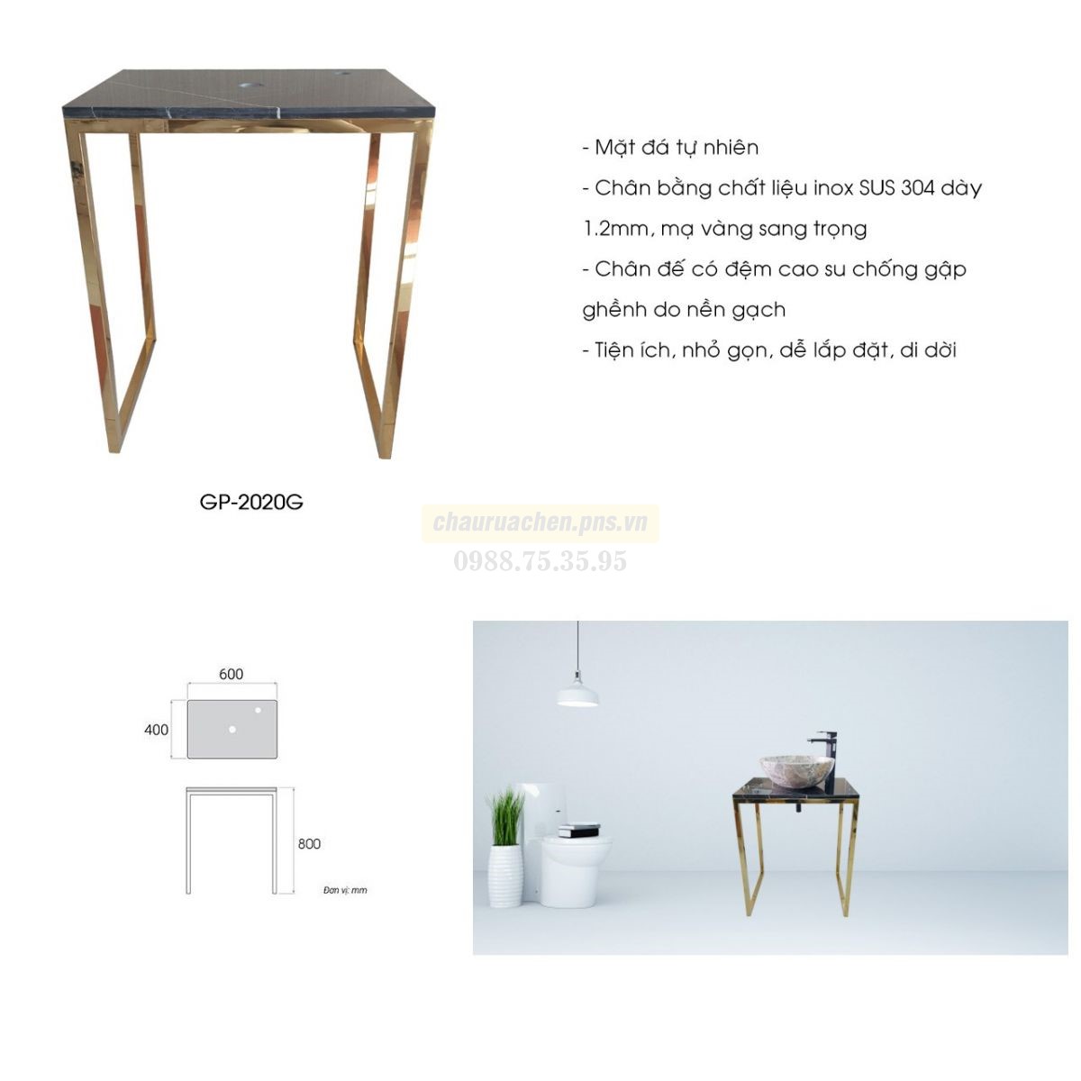 chan-lavabo-inox-304-ma-vang-kelas-gp-2020g